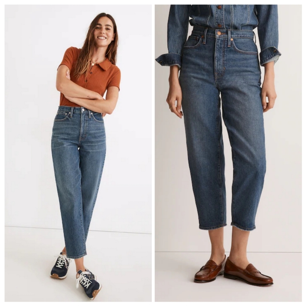 Madewell Balloon Jeans in Corson Wash Size 25 | Preppy Normcore Barrel Leg Denim